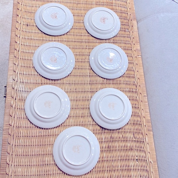 Vintage Set of 7 “The Classics” Stoneware Saucers by Hearthside Dessert Plate 6" - Picture 6 of 10